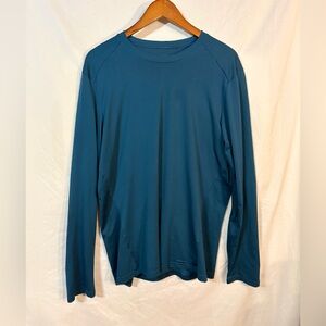Patagonia Men's Long Sleeve Performance Shirt in Teal Blue